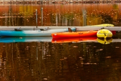 Kayaks in Fall